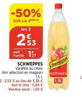 Bi1 Schweppes offre