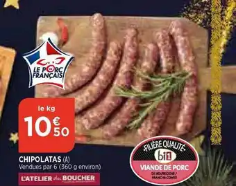 Bi1 Viande de porc : chipolatas offre