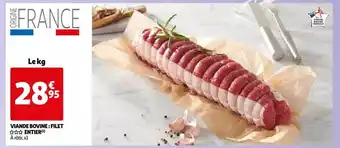 Auchan Viande bovine : filet *** entier offre