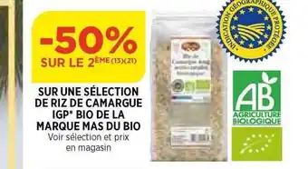 Bi1 Riz de camargue igp bio de la marque mas du bio offre