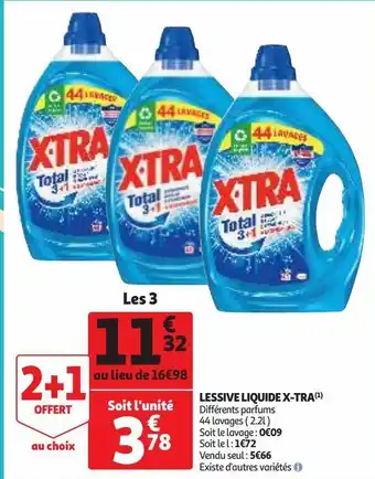 Auchan Supermarché Lessive liquide x-tra offre