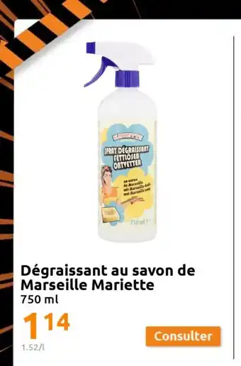 Action Degraissant Au Savon De Marseille Mariette offre