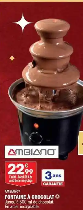 ALDI Ambiano fontaine à chocolat offre