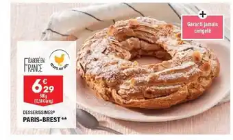 ALDI Desserissimes paris-brest offre