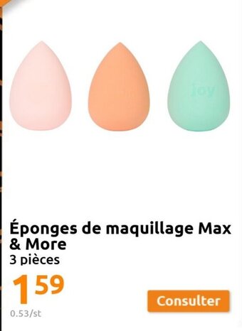 Action Eponges De Maquillage Max & More offre