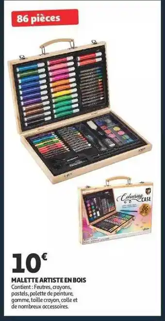 Auchan Malette artiste en bois offre