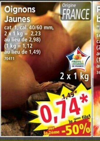 Norma Oignons Jaunes offre