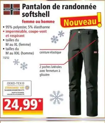 Norma Pantalon De Randonnee SoftShell offre