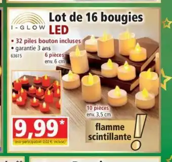 Norma Lot De 16 Bougies LED offre