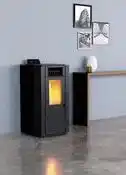 Brico Dépôt Poêle à granulés noir - 8 kw offre