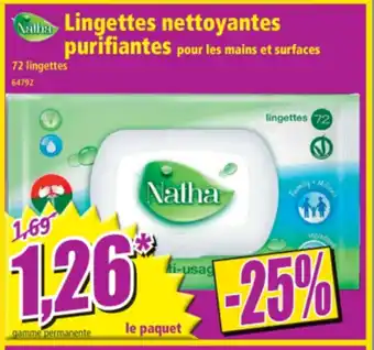 Lingettes nettoyantes purifiantes