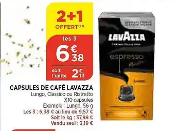 Maximarché Capsules de café lavazza offre