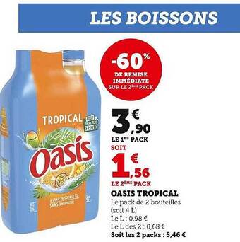 U Express Oasis tropical offre