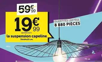 Centrakor La suspension capeline offre