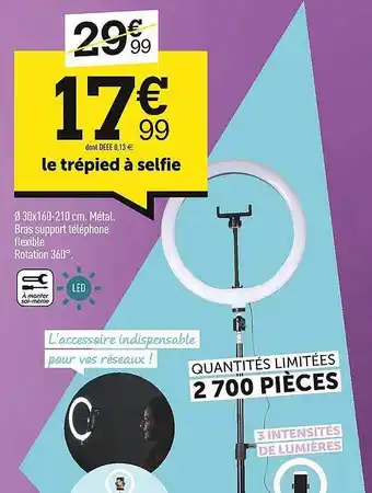 Centrakor Le trépied à selfie offre