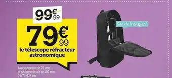 Centrakor Le télescope réfracteur astronomique offre
