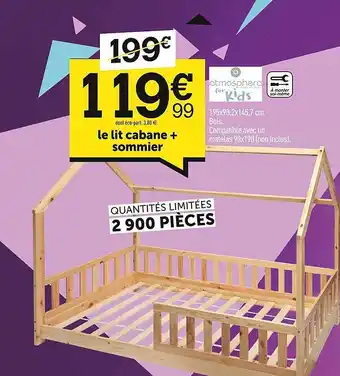 Le lit cabane + sommier