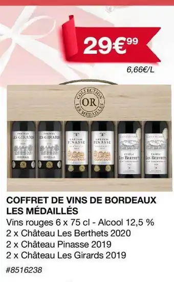 Coffret de vins de bordeaux les médaillés