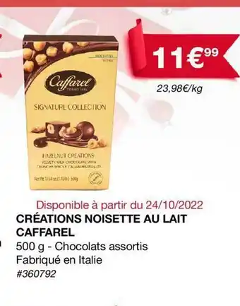 Costco Créations noisette au lait caffarel offre