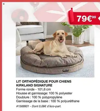 Costco Lit orthopédique pour chiens kirkland signature offre
