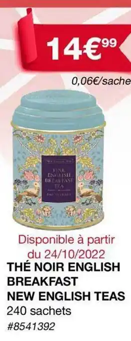 Costco Thé noir english breakfast new english teas offre