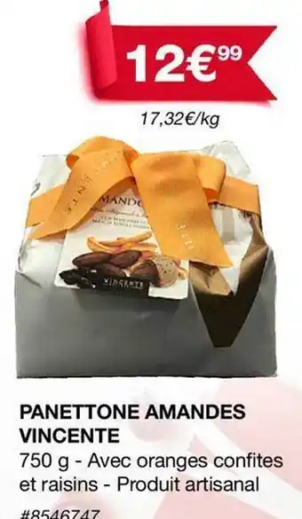Costco Panettone amandes vincente offre