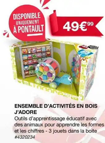 Costco Ensemble d'activités en bois j'adore offre