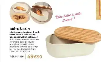 Guy Demarle Boîte à pain offre