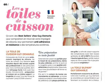 Guy Demarle Les toiles de cuisson offre