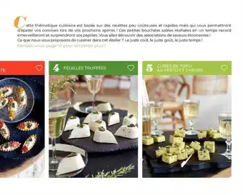 Guy Demarle Feuilles truffées, cubes de tofu au pesto et chèvre offre