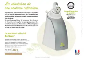 La machine Ă vide d'air be save