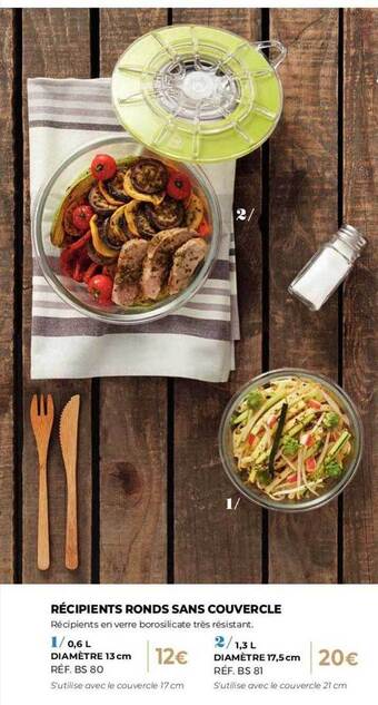 Guy Demarle Récipients ronds sans couvercle offre