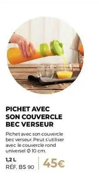 Guy Demarle Pichet avec son couvercle bec verseur offre