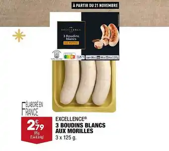 ALDI 3 boudins blancs aux morilles excellence offre