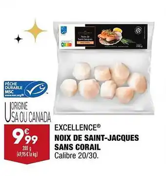ALDI Noix de saint-jacques sans corail excellence offre