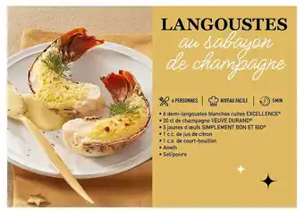 ALDI Langoustes au sabayon de champagne offre