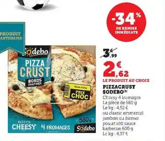 Hyper U Pizzacrust sodebo offre