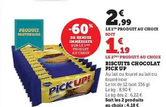 Hyper U Biscuits chocolat pick up offre