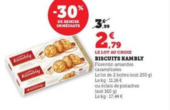 Hyper U Biscuits kambly offre