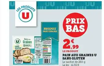 Pain aux graines u sans gluten