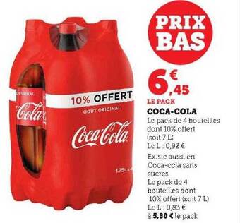 Hyper U Coca-cola offre