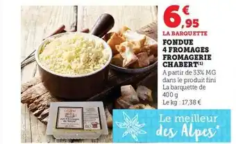 Fondue 4 fromages fromagerie chabert