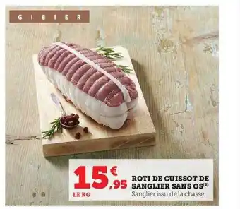 RĂŽti de cuissot de sanglier sans os