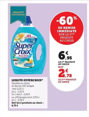 Hyper U Lessive super croix offre