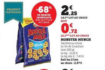 Hyper U Monster munch offre