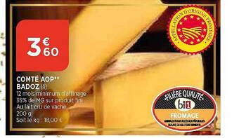 Maximarché Comté aop badoz offre