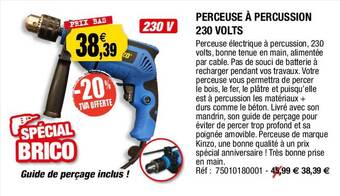 Outiror Perceuse à percussion 230 volts offre
