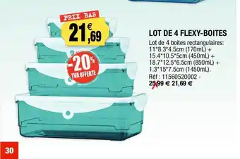 Outiror Lot de 4 flexy-boîtes offre