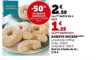 Super U Donuts sucrés offre