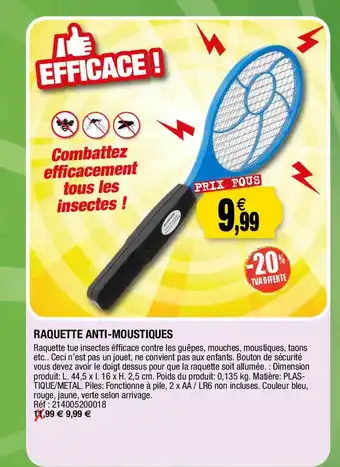 Raquette anti-moustiques